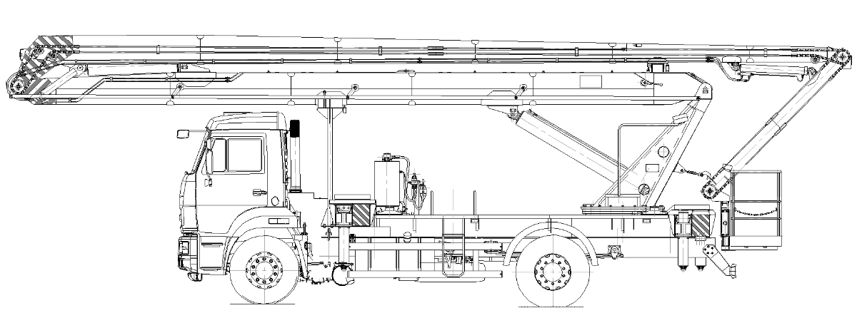 Подъёмник автомобильный мод. 5908НА на шасси КАМАЗ-43253