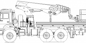 Подъёмник автомобильный мод. 5908BR на шасси КАМАЗ-5350