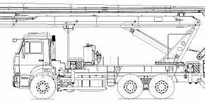Подъёмник автомобильный мод.5908АЕ на шасси КАМАЗ-65115
