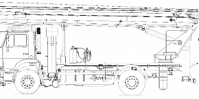 Подъёмник автомобильный мод.5908НА на шасси КАМАЗ-43253