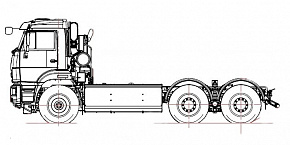 Шасси КАМАZ-6520-90 (5P) на КПГ