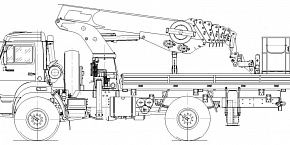 Подъёмник автомобильный мод. 5908JB на шасси КАМАЗ-43502